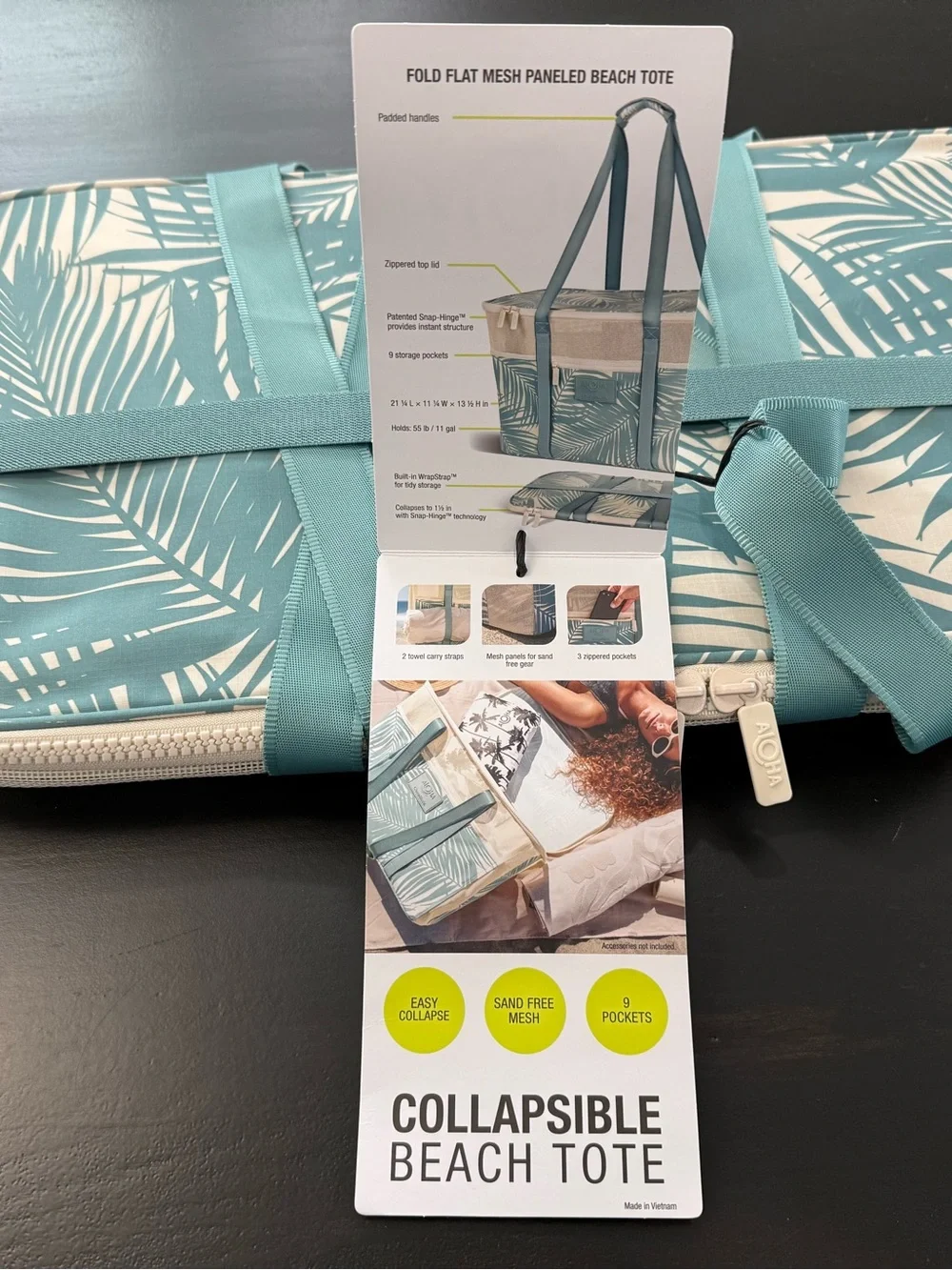 Aloha Collection x Clevermade Collapsible Beach Tote